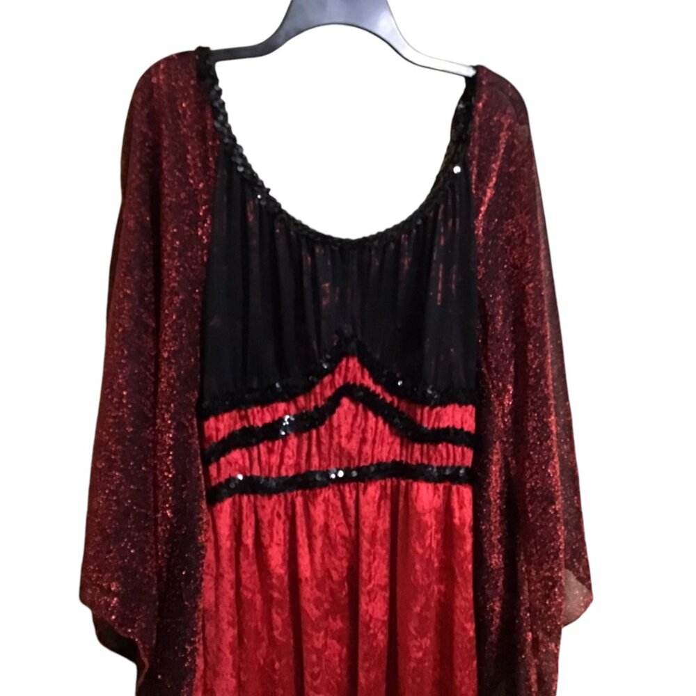 Vampire Witch Mistress Goth Queen Adult L XL Cosplay Halloween Costume Gothic - Picture 4 of 6